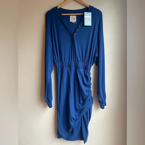 Chaser Blue Midi Dress NWT - Picture 2 of 12